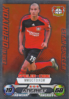 Eren Derdiyok Bayer 04 Leverkusen 2009/10 Topps MA Bundesliga Star Spieler #195